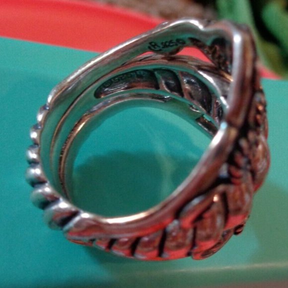 CAROLYN POLLACK STERLING .925 RING SET SIZE  7 -3/4 - Picture 6 of 7